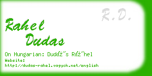 rahel dudas business card